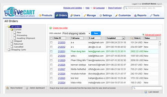 网上商店系统 livecart